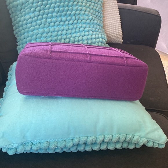 Authentic Chanel Classic flap Paneled Chocolate Bar Wool Jumbo Mademoiselle bag - Picture 5 of 16